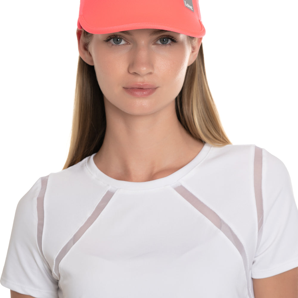 LUCKY LOGO STRETCH VISOR - CORAL CRUSH