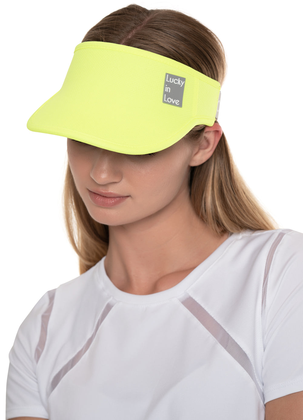 LUCKY LOGO STRETCH VISOR - NEON YELLOW