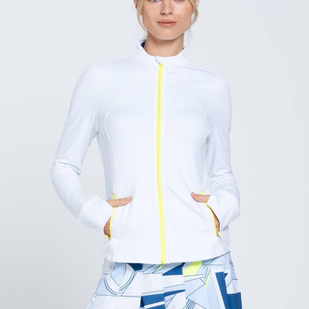 
                      
                        HIGH NECK ZIP JACKET
                      
                    
