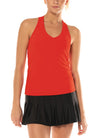 ACTIVE TOPS V NECK TANK - RED