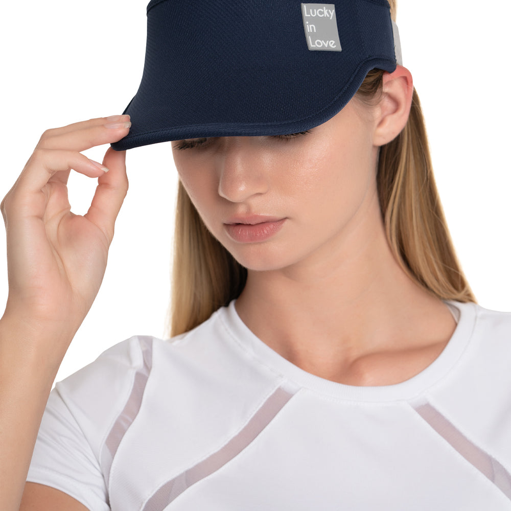 
                      
                        LUCKY LOGO STRETCH VISOR - NAVY
                      
                    