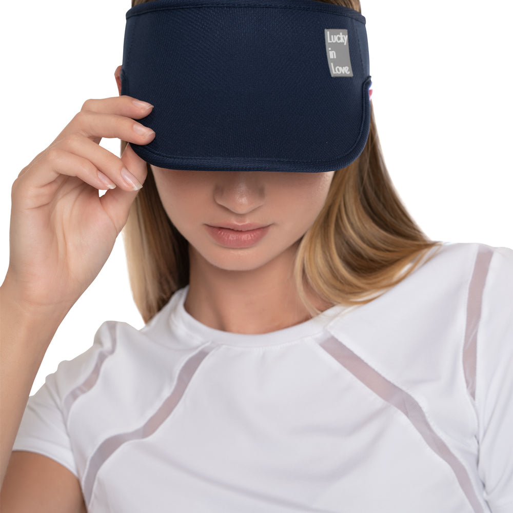 
                      
                        LUCKY LOGO STRETCH VISOR - NAVY
                      
                    