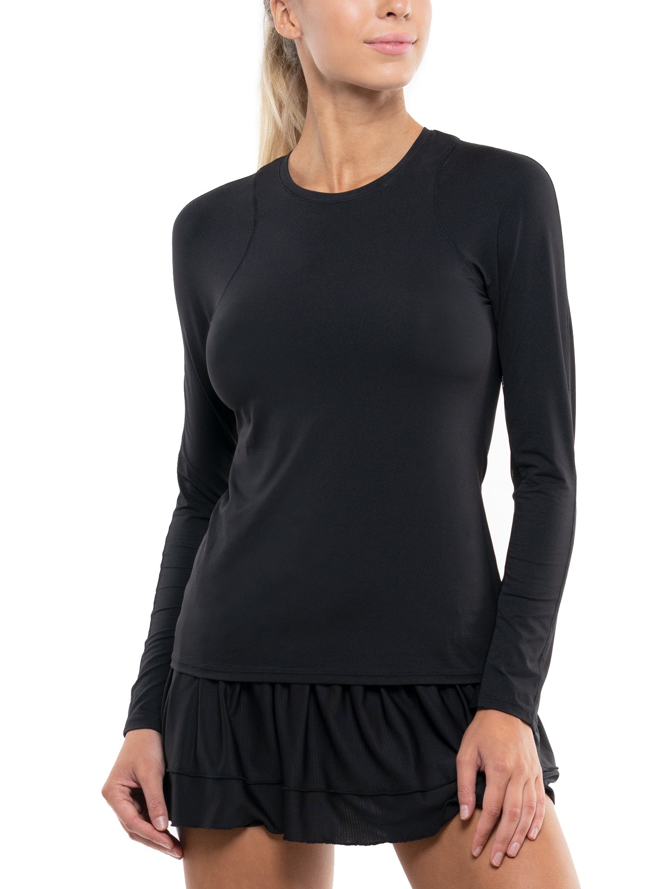 BREEZE LONG SLEEVE CREW - BLACK
