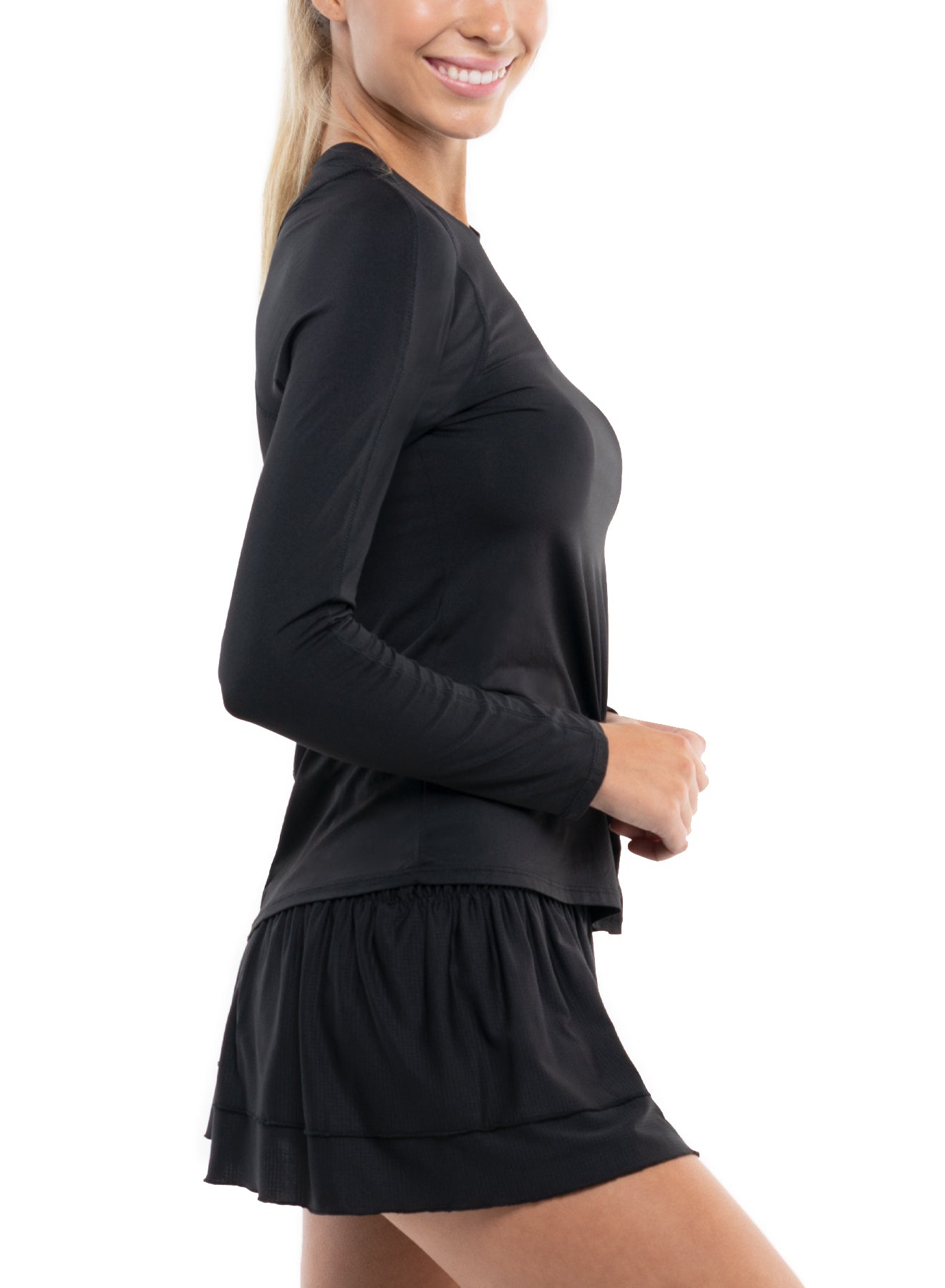 BREEZE LONG SLEEVE CREW - BLACK
